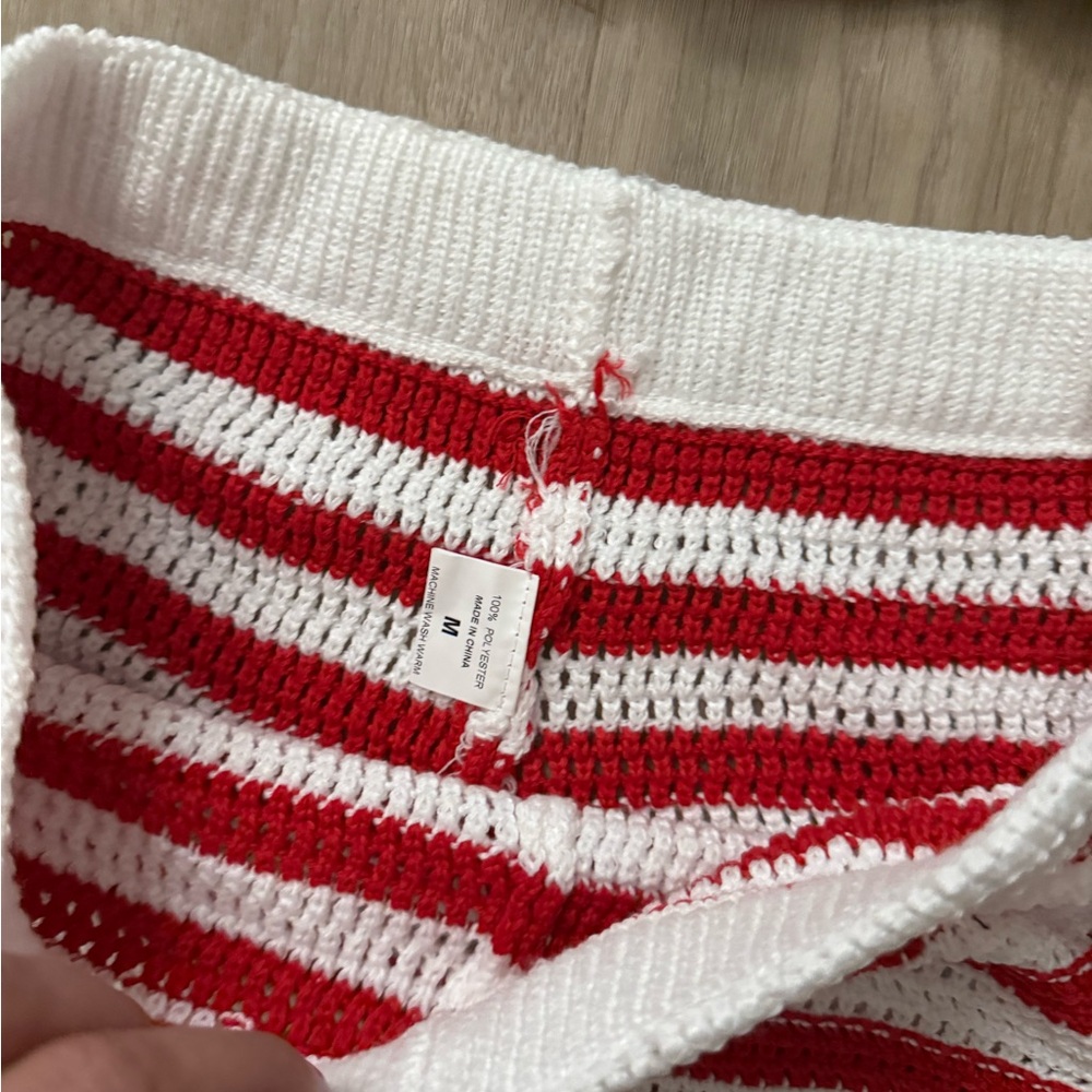 NWOT red white and blue knitted 2 piece set - Picture 8 of 10